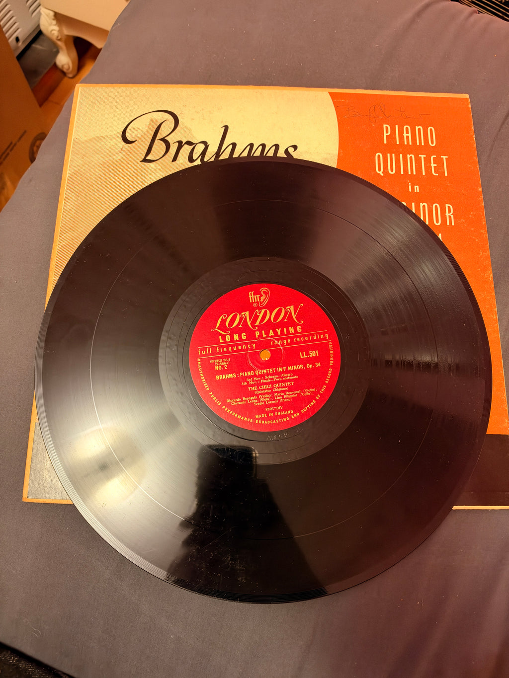 BRAHMS PIANO VINLY