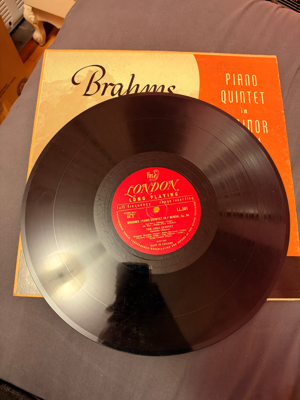 BRAHMS PIANO VINLY