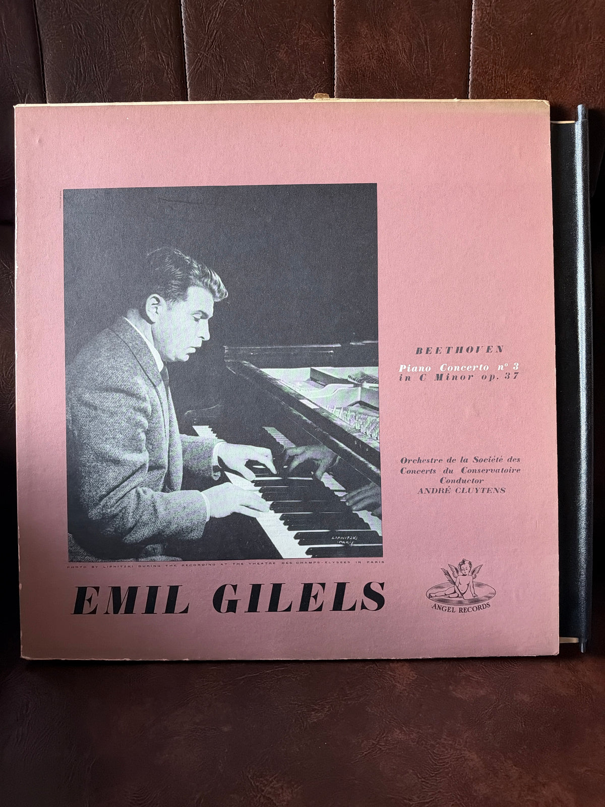 Emil Gilels – Beethoven Piano Concerto No. 3 in C Minor Op. 37 – Angel Records vinyl LP cover