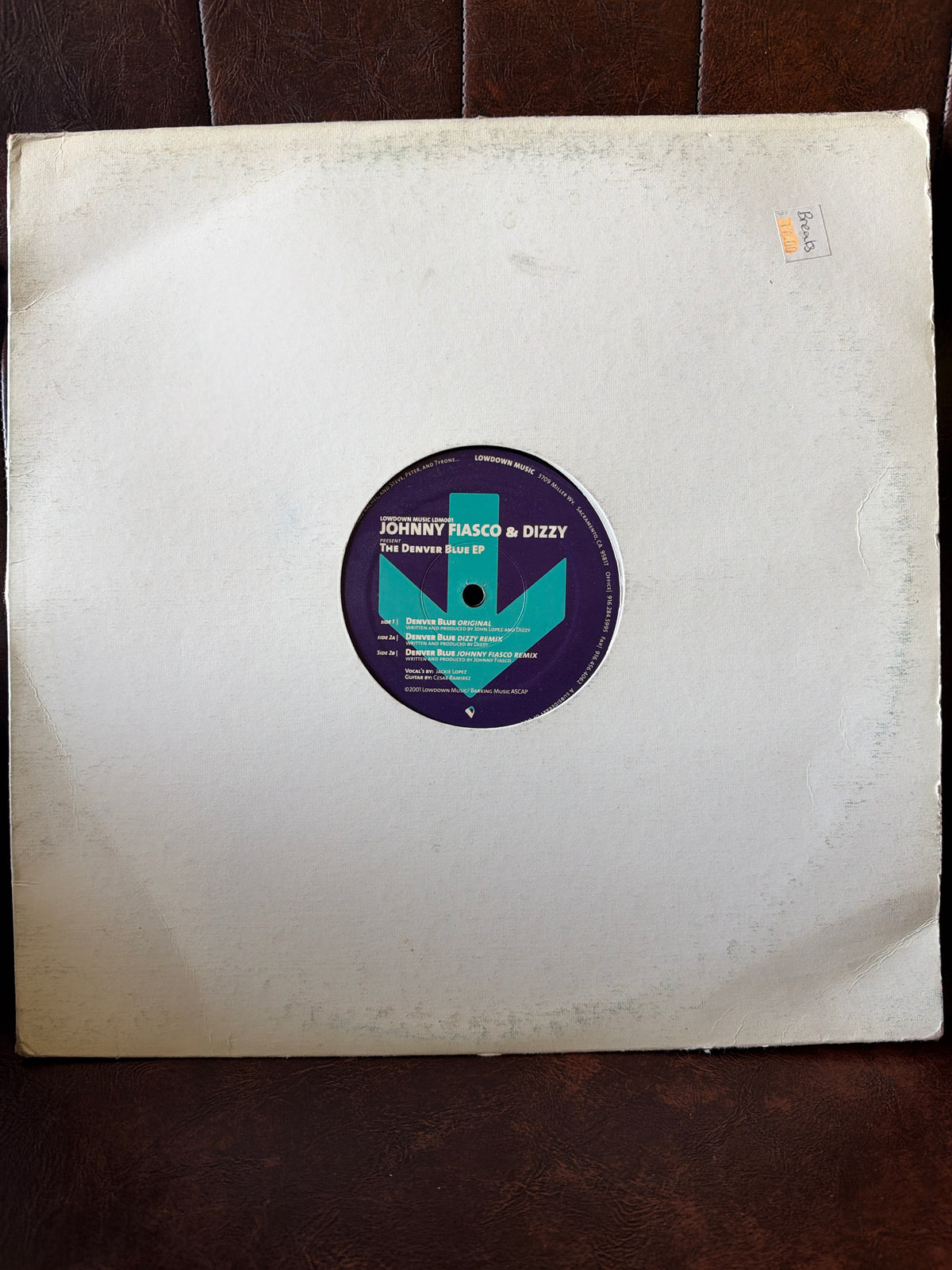 Johnny Fiasco & Dizzy – The Denver Blue EP 12" vinyl on Lowdown Music (2000)