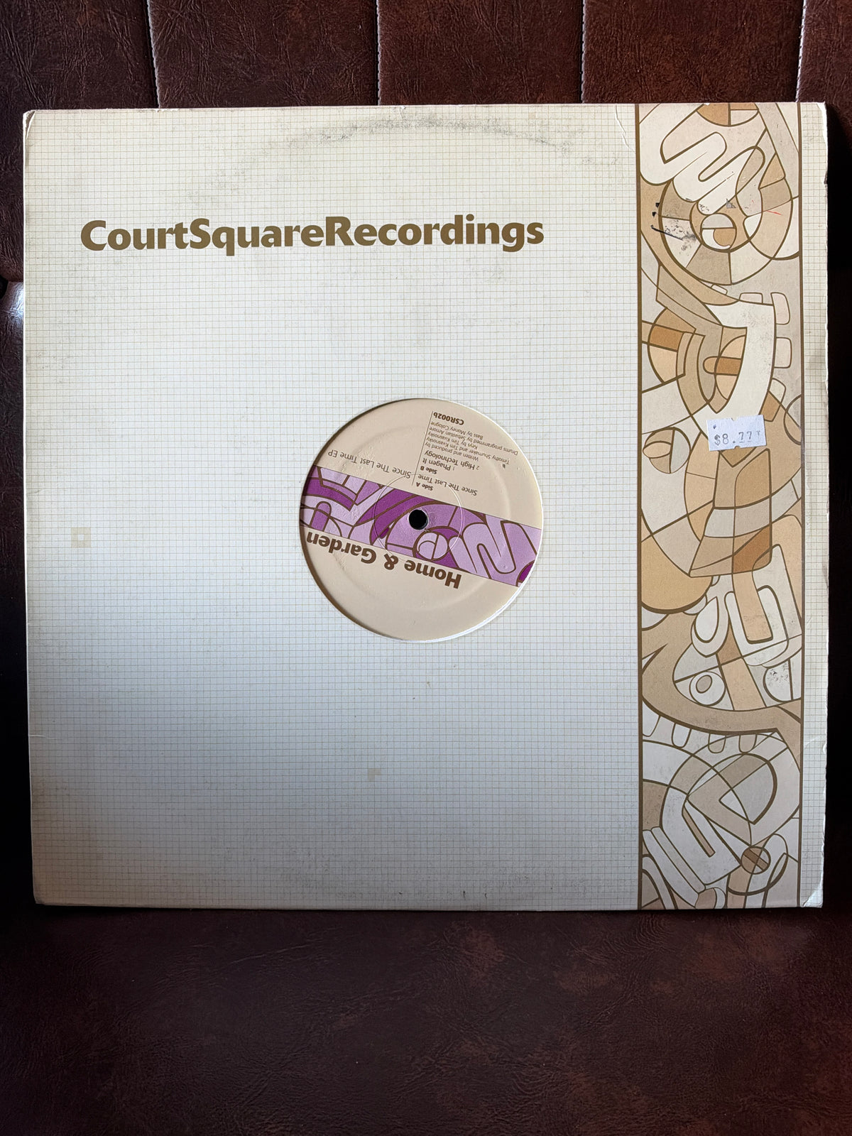 Home & Garden – Court Square Recordings 12" vinyl EP cover with abstract graphic design