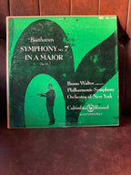 Beethoven Symphony No. 7 in A Major Op. 92 – Bruno Walter conducting Philharmonic-Symphony Orchestra of New York, Columbia Masterworks vinyl LP ML 4414, bold green cover